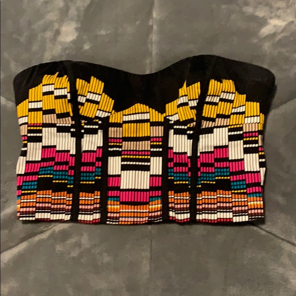 bebe crop corset top